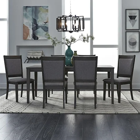 7 Piece Rectangular Table and Chair Set